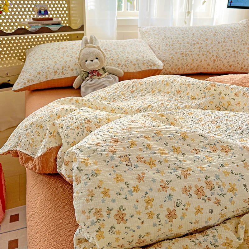 4Pcs PreCloud Linen | Set Đũi Xu Kem Style trẻ trung hiện đại | ID 4PCSPRECLOUD26