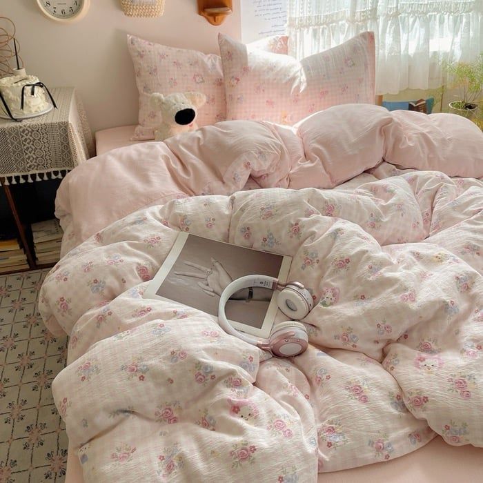 Bộ vỏ chăn ga gối Đũi Mây Phong cách trẻ trung hiện đại Linen Cloud Korea Style 39 Color