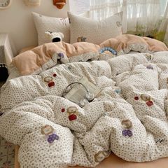 Bộ vỏ chăn ga gối Đũi Mây Phong cách trẻ trung hiện đại Linen Cloud Korea Style 39 Color