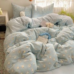 Bộ vỏ chăn ga gối Đũi Mây Phong cách trẻ trung hiện đại Linen Cloud Korea Style 39 Color