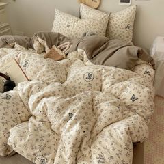 Bộ vỏ chăn ga gối Đũi Mây Phong cách trẻ trung hiện đại Linen Cloud Korea Style 39 Color