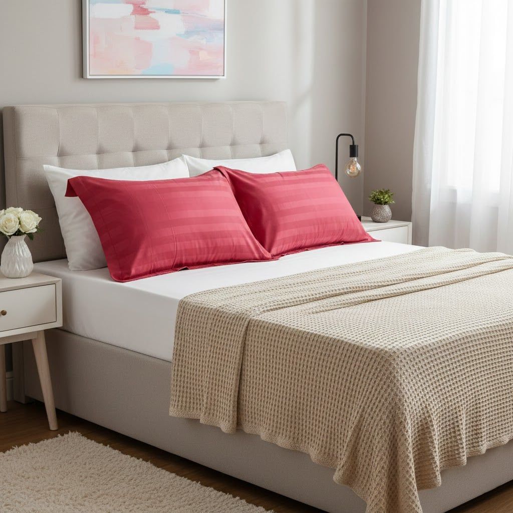 Pillow Case Standard 48*74cm | Vỏ Gối Lụa 3F Khách Sạn TC250 Item 12 Color