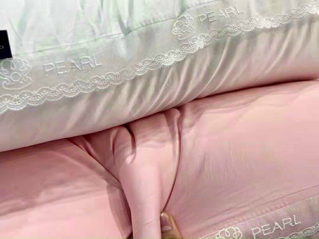 RUỘT GỐI LỤA PRINCESS VIỀN REN MIX BÈO 2 PHIÊN BẢN HỒNG VÀ TRẮNG