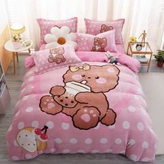 Set 4 Món Nỉ Nhung 200gr hình in 3D Carton 16 Color Beautiful