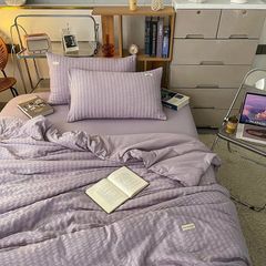 4pcs Cotton Đũi Tici Minismatlim Mầu Tím khói chăn chần hè