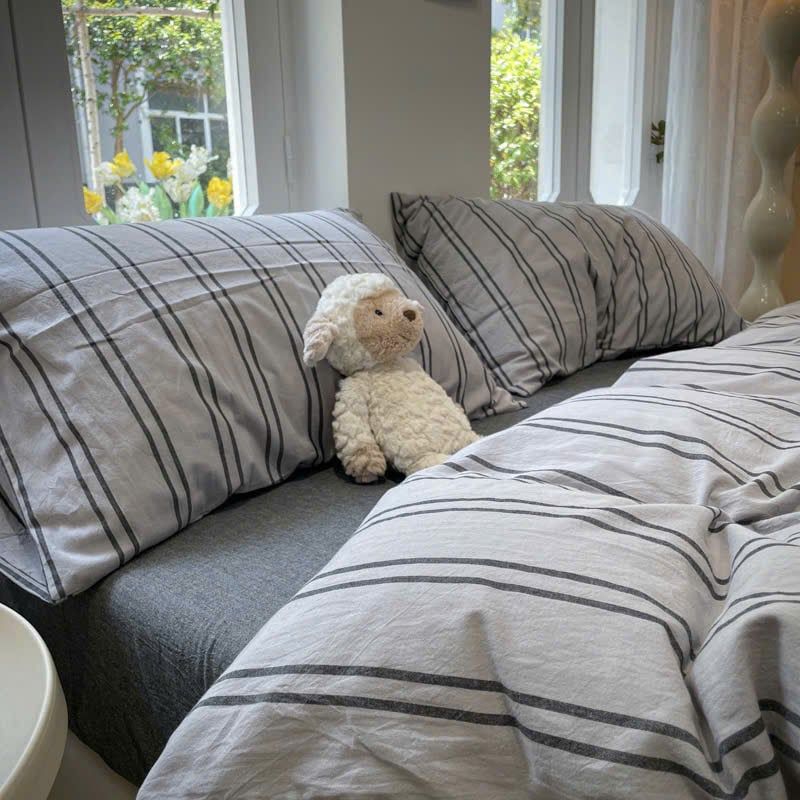 4Pcs Japan Linen |  Standard size duvet cover Bedding Set Drap Freesize | ID CL4P025COV012