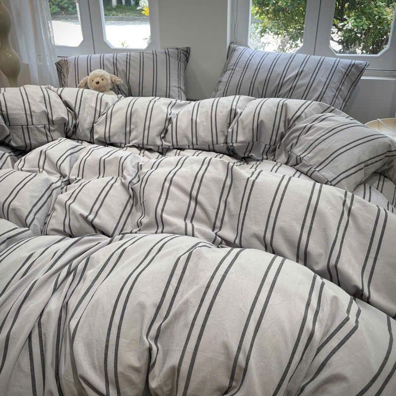 4Pcs Japan Linen |  Standard size duvet cover Bedding Set Drap Freesize | ID CL4P025COV012