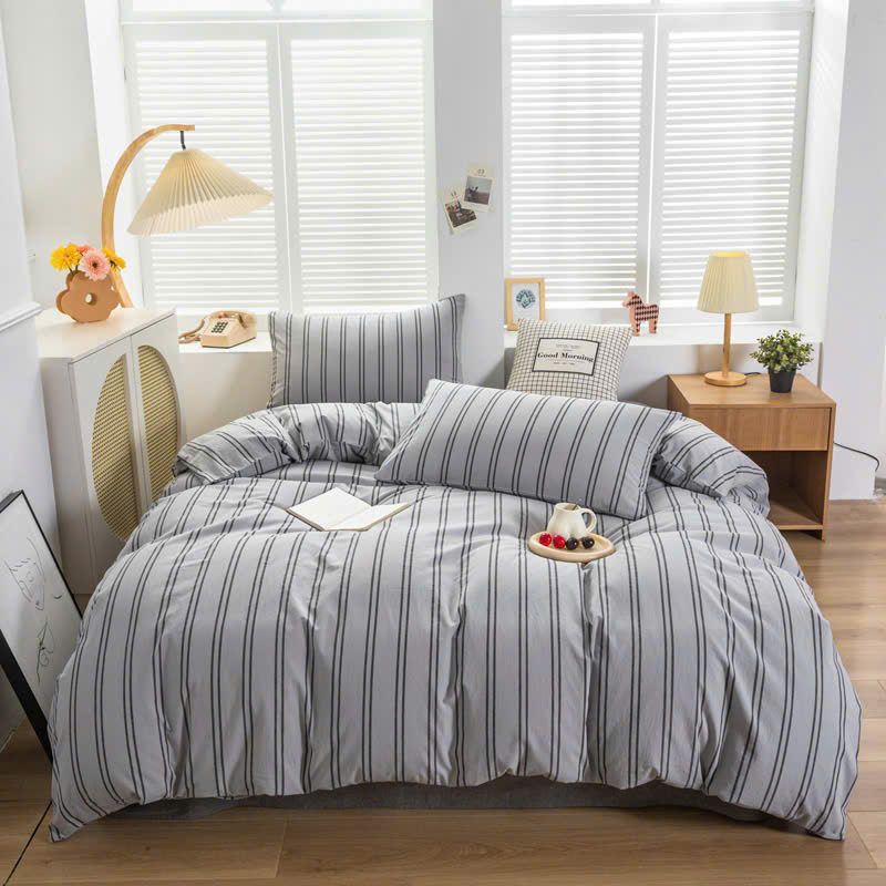 4Pcs Japan Linen |  Standard size duvet cover Bedding Set Drap Freesize | ID CL4P025COV012