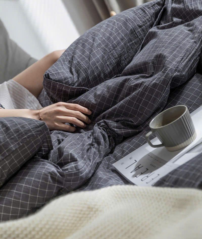 4Pcs Japan Linen |  Standard size duvet cover Bedding Set Drap Freesize | ID CL4P025COV010