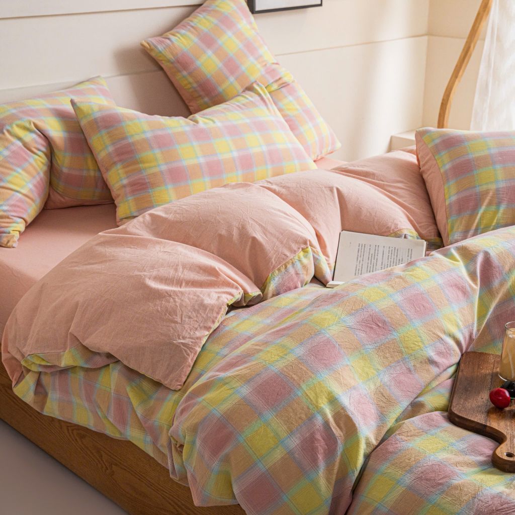 4Pcs Japan Linen |  Standard size duvet cover Bedding Set Drap Freesize | ID CL4P025COV011