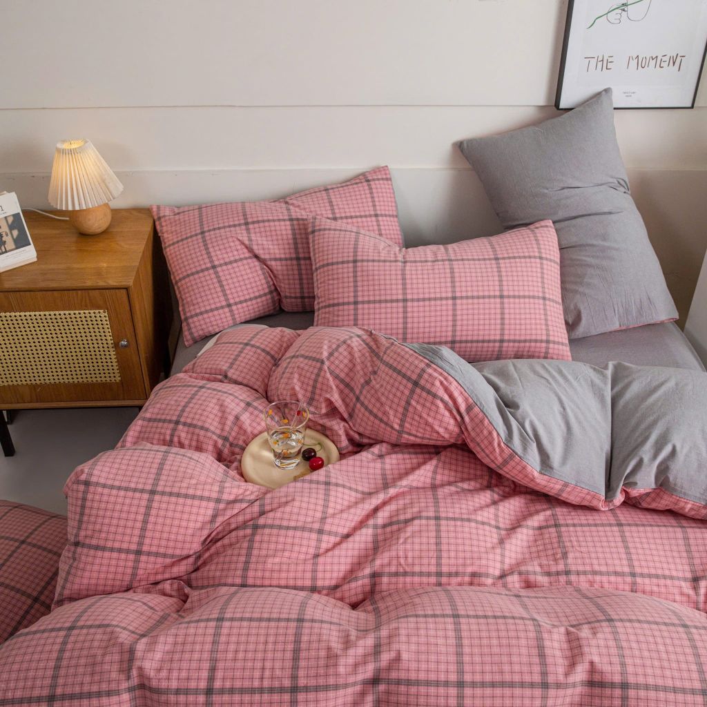 4Pcs Japan Linen |  Standard size duvet cover Bedding Set Drap Freesize | ID CL4P025COV003