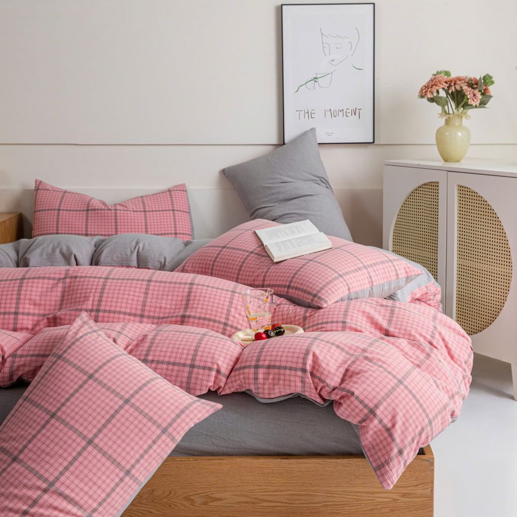 4Pcs Japan Linen |  Standard size duvet cover Bedding Set Drap Freesize | ID CL4P025COV003