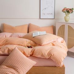 4Pcs Japan Linen |  Standard size duvet cover Bedding Set Drap Freesize | ID CL4P025COV004