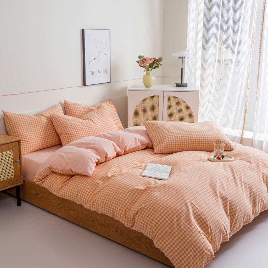 4Pcs Japan Linen |  Standard size duvet cover Bedding Set Drap Freesize | ID CL4P025COV004