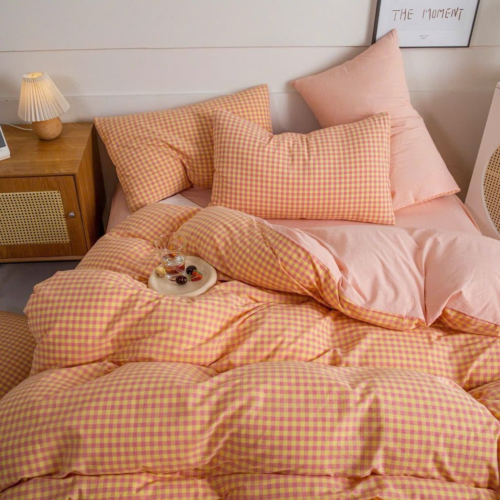 4Pcs Japan Linen |  Standard size duvet cover Bedding Set Drap Freesize | ID CL4P025COV004