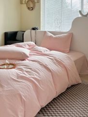 4Pcs Japan Linen |  Standard size duvet cover Bedding Set Drap Freesize | ID CL4P025COV002