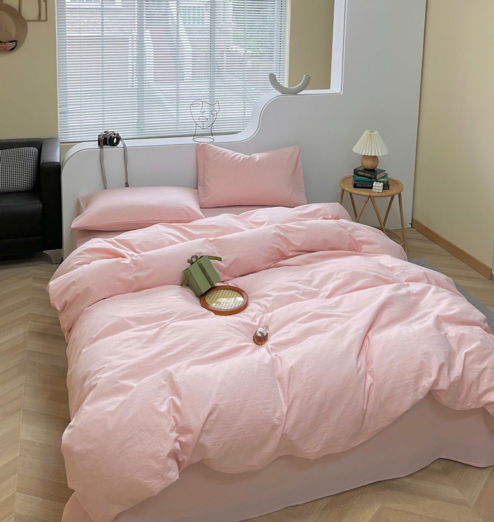 4Pcs Japan Linen |  Standard size duvet cover Bedding Set Drap Freesize | ID CL4P025COV002