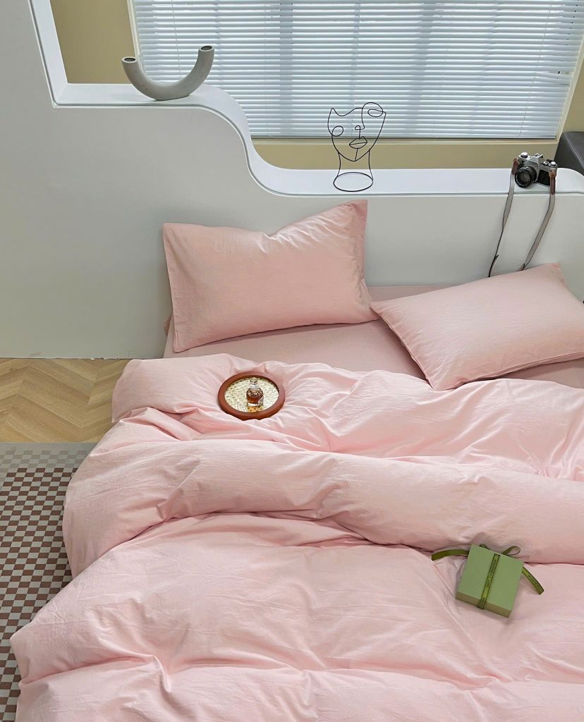 4Pcs Japan Linen |  Standard size duvet cover Bedding Set Drap Freesize | ID CL4P025COV002