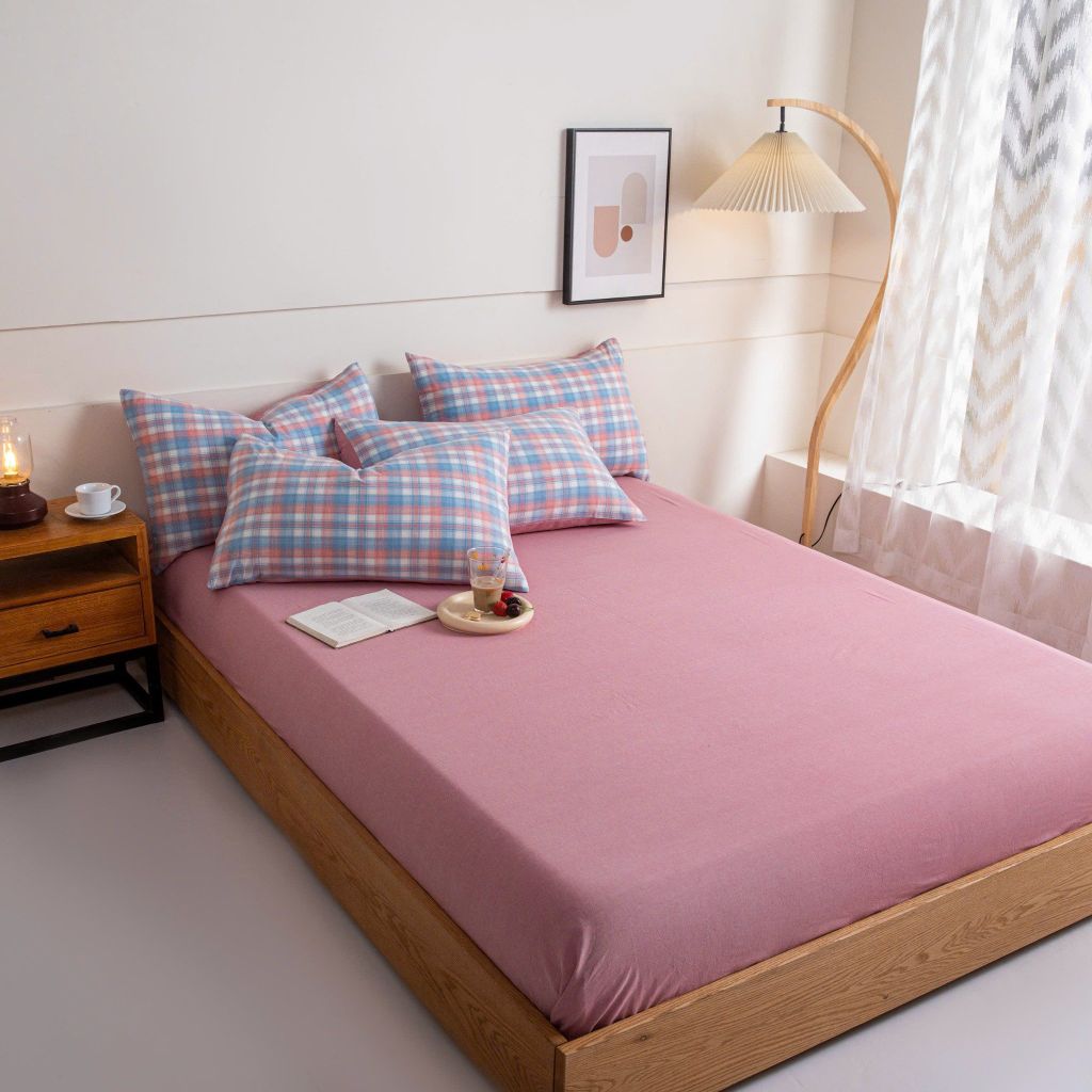 4Pcs Japan Linen |  Standard size duvet cover Bedding Set Drap Freesize | ID CL4P025COV001