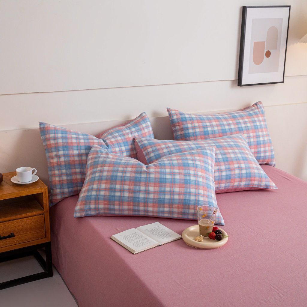 4Pcs Japan Linen |  Standard size duvet cover Bedding Set Drap Freesize | ID CL4P025COV001