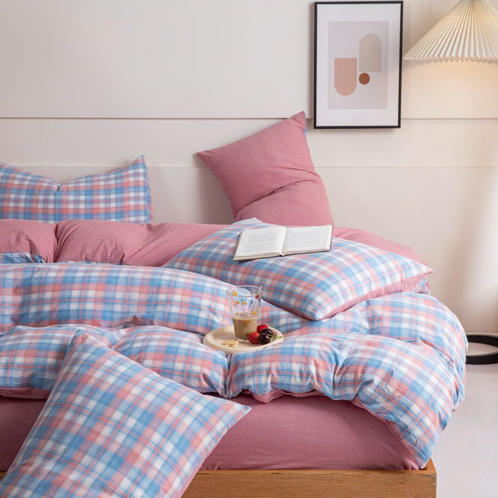 4Pcs Japan Linen |  Standard size duvet cover Bedding Set Drap Freesize | ID CL4P025COV001