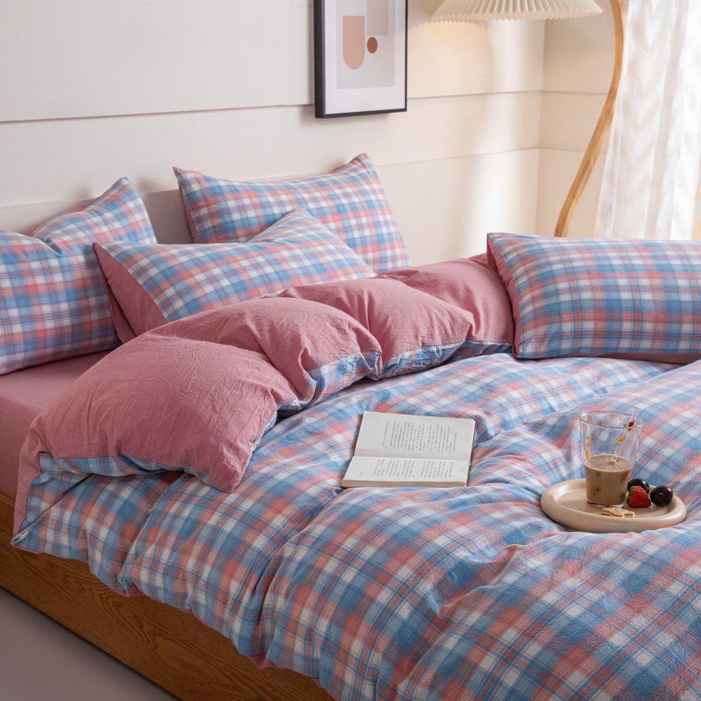 4Pcs Japan Linen |  Standard size duvet cover Bedding Set Drap Freesize | ID CL4P025COV001