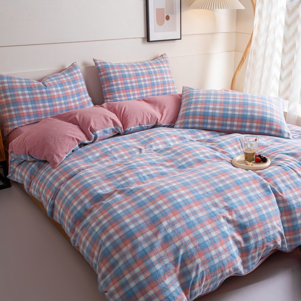 4Pcs Japan Linen |  Standard size duvet cover Bedding Set Drap Freesize | ID CL4P025COV001