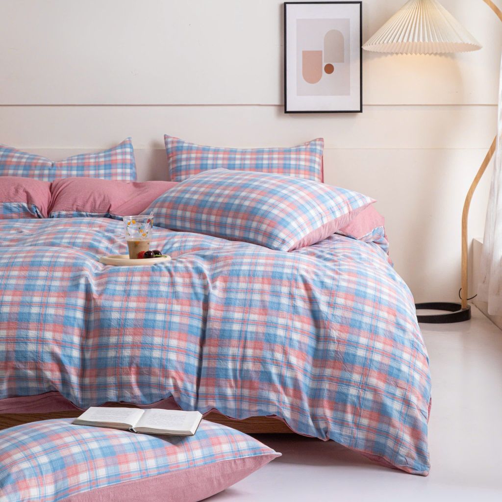 4Pcs Japan Linen |  Standard size duvet cover Bedding Set Drap Freesize | ID CL4P025COV001