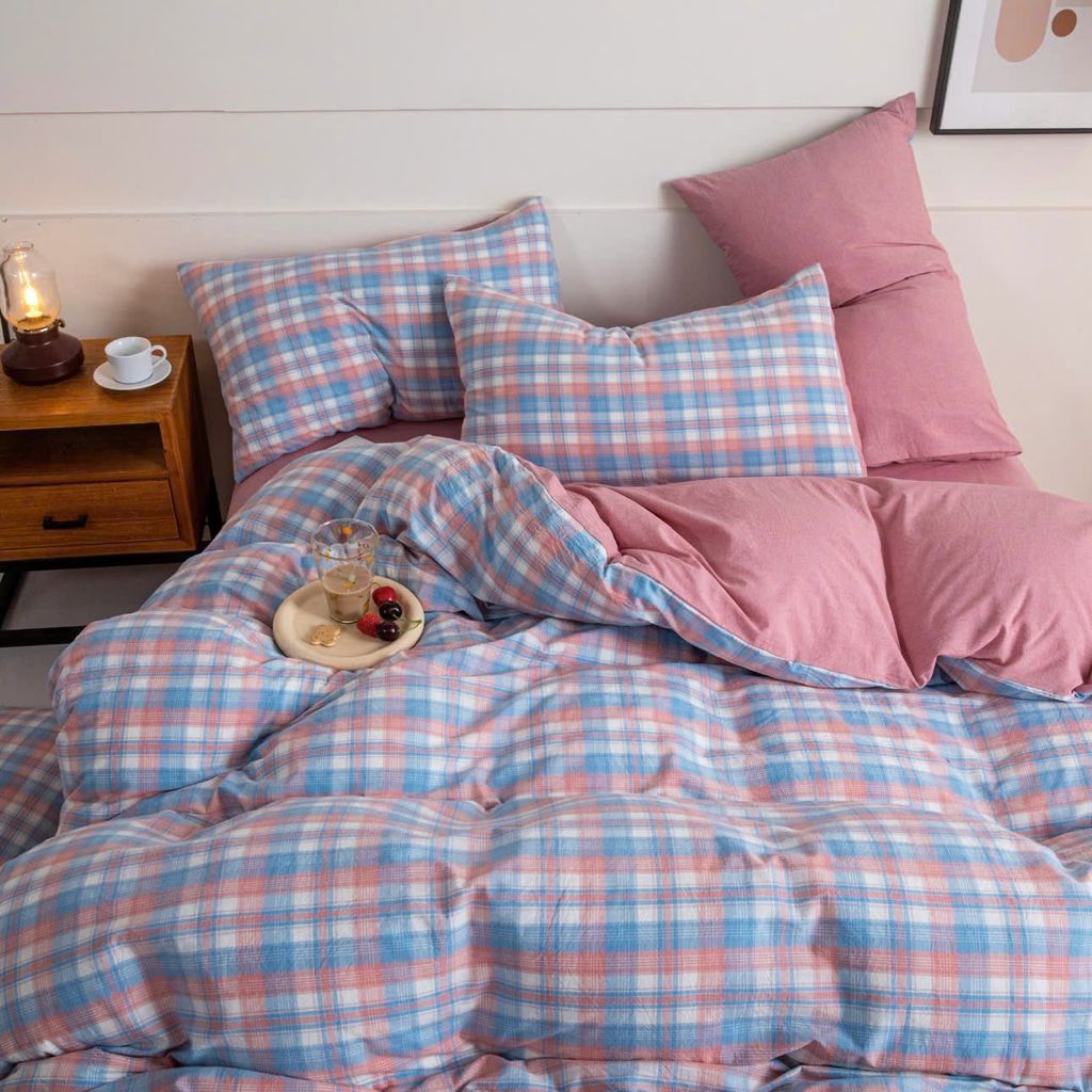 4Pcs Japan Linen |  Standard size duvet cover Bedding Set Drap Freesize | ID CL4P025COV001