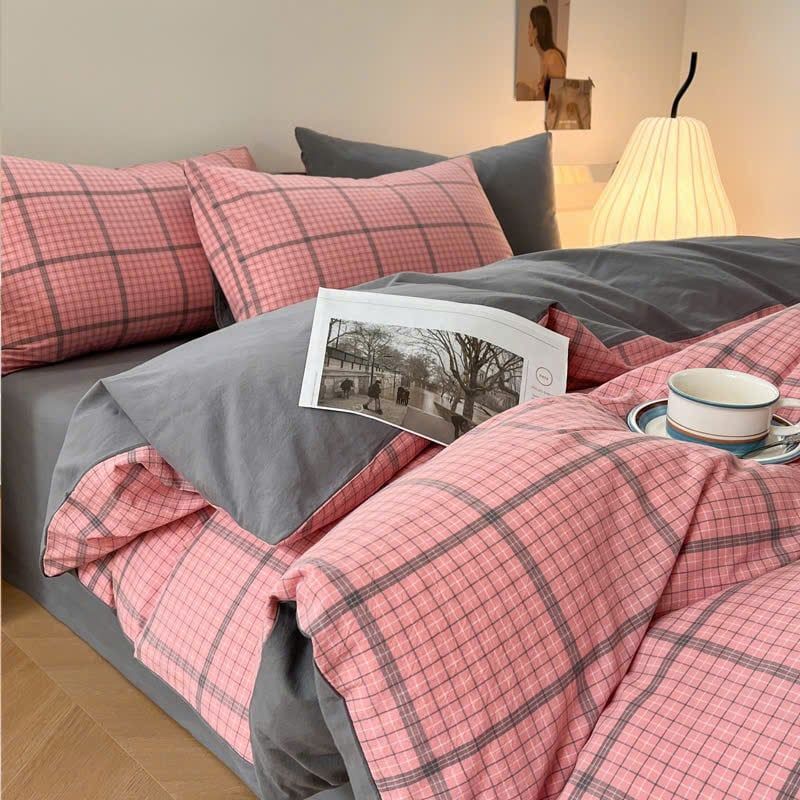 4Pcs Japan Linen |  Standard size duvet cover Bedding Set Drap Freesize | ID CL4P025COV003