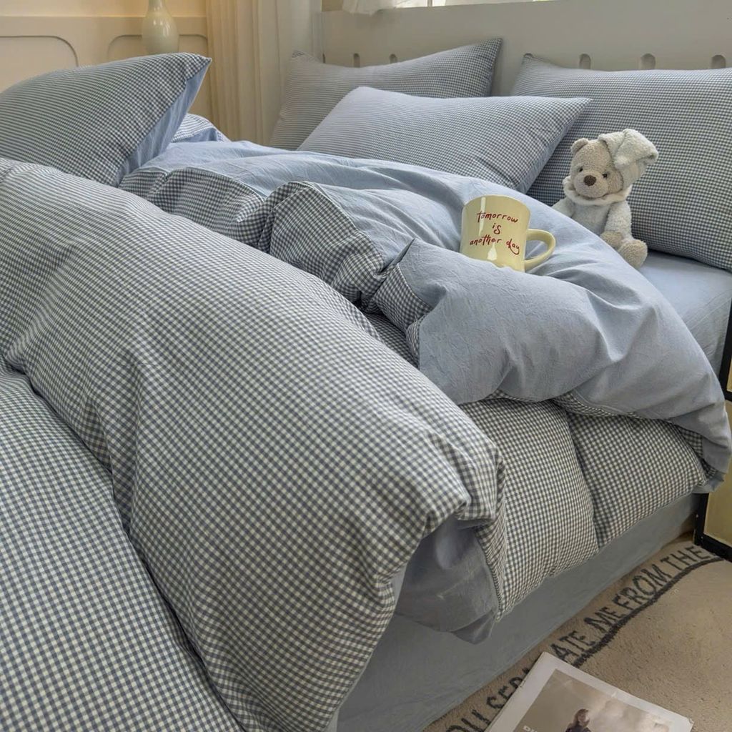 4Pcs Japan Linen |  Standard size duvet cover Bedding Set Drap Freesize | ID CL4P025COV005