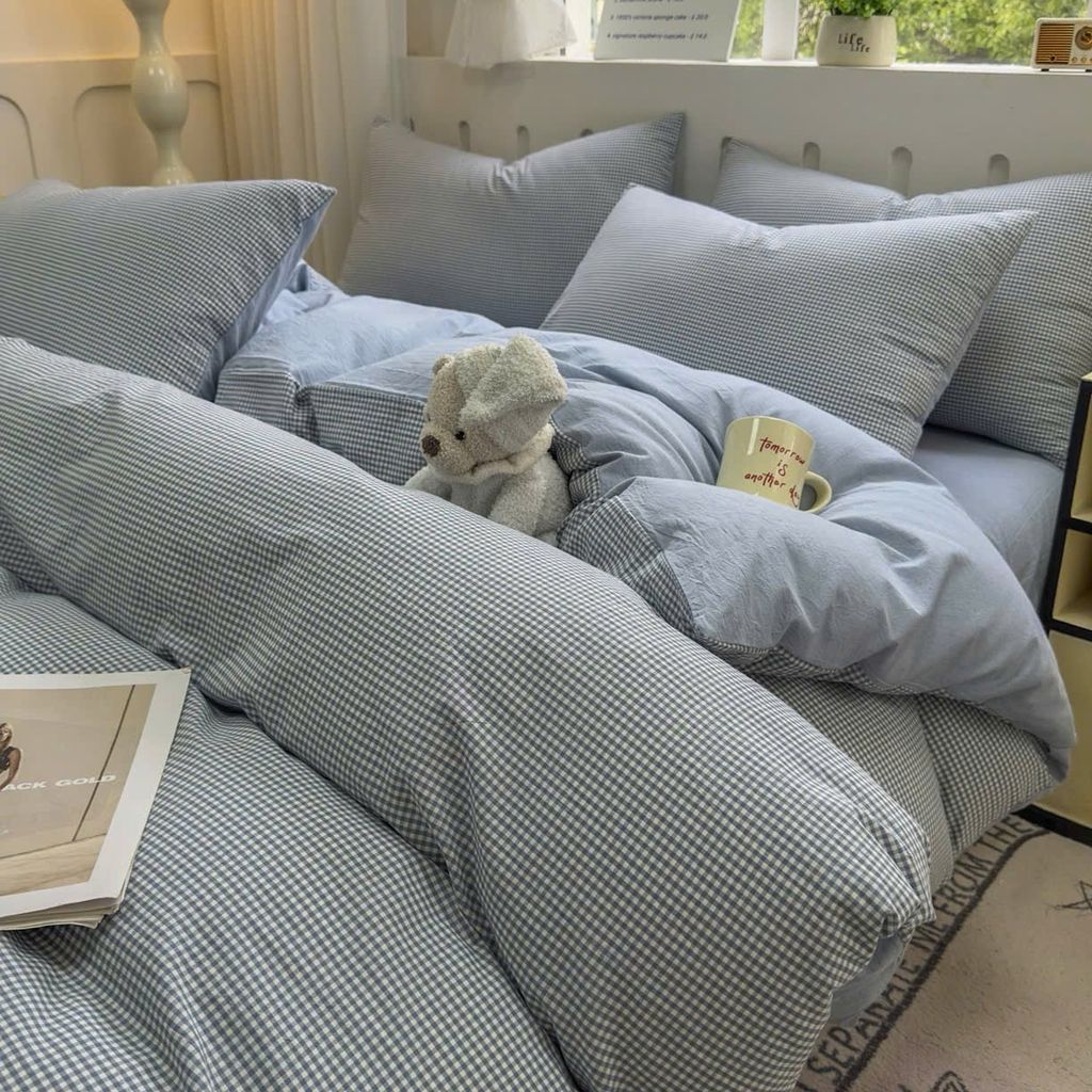 4Pcs Japan Linen |  Standard size duvet cover Bedding Set Drap Freesize | ID CL4P025COV005