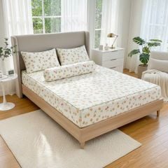 Set Ga Gối Đũi Chần Hàn Quốc Nệm Bọc Chun | 4Pcs Quilted Bed Sheet Linen Korea Degin