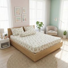 Set Ga Gối Đũi Chần Hàn Quốc Nệm Bọc Chun | 4Pcs Quilted Bed Sheet Linen Korea Degin