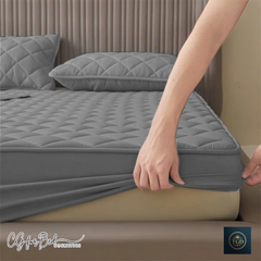 Bảo vệ Nệm CG Christopher Guy | Bọc chun 360° ôm trọn nệm cao tới 25cm | CG For Bed loại thường màu ghi xám
