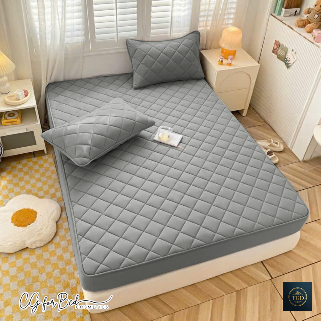 Bảo vệ Nệm CG Christopher Guy | Bọc chun 360° ôm trọn nệm cao tới 25cm | CG For Bed loại thường màu ghi xám