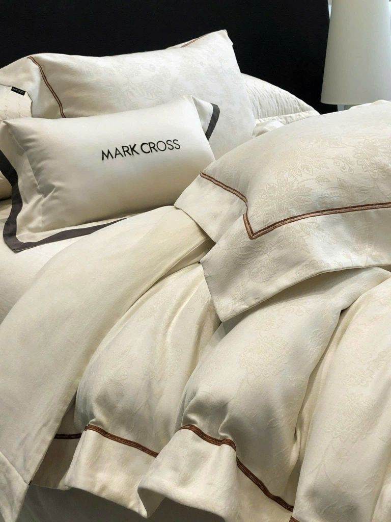 MARK CROSS SATIN VELVET | 4PCS LUXE INDONECHIA DEGIN FOR HOME | ID: MARKCROS4PCSSTNBARCODE05