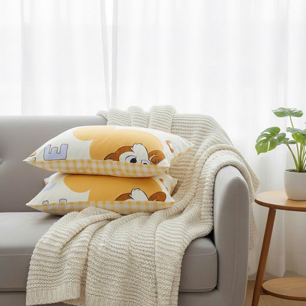 Vỏ Gối Đũi Cotton kích thước 48*74cm | Cotton Linen Pillow Case DeepSleep Everyday | ID PILLOWCASECTLIN4874