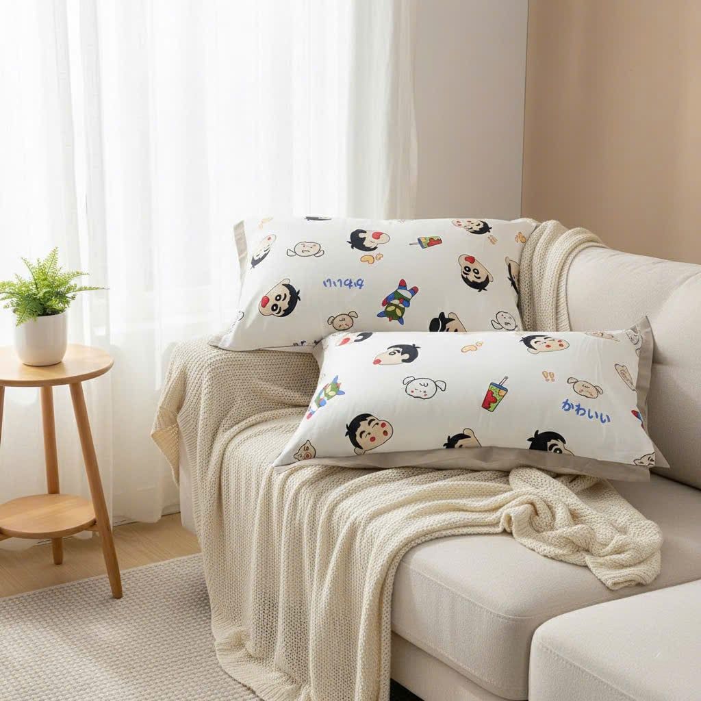 Vỏ Gối Đũi Cotton kích thước 48*74cm | Cotton Linen Pillow Case DeepSleep Everyday | ID PILLOWCASECTLIN4874