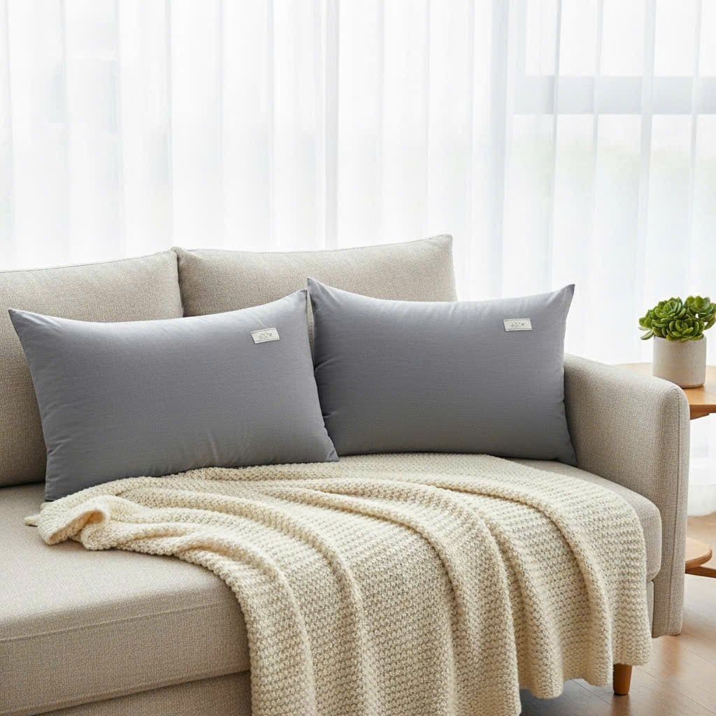 Vỏ Gối Đũi Cotton kích thước 48*74cm | Cotton Linen Pillow Case DeepSleep Everyday | ID PILLOWCASECTLIN4874