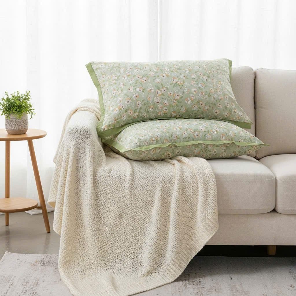 Vỏ Gối Đũi Cotton kích thước 48*74cm | Cotton Linen Pillow Case DeepSleep Everyday | ID PILLOWCASECTLIN4874