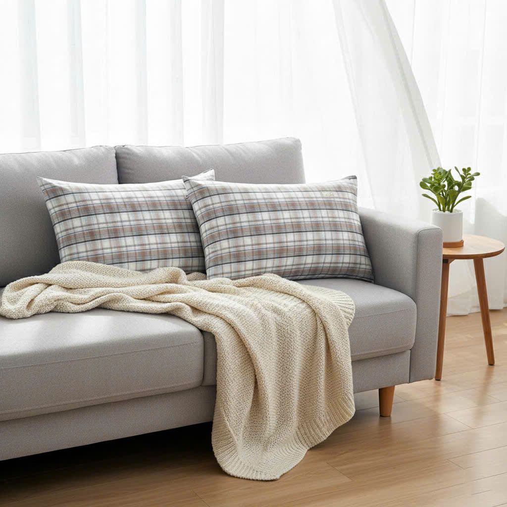 Vỏ Gối Đũi Cotton kích thước 48*74cm | Cotton Linen Pillow Case DeepSleep Everyday | ID PILLOWCASECTLIN4874