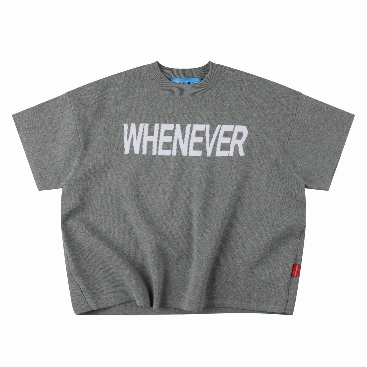 ÁO DỆT LEN “ WHENEVER “ SIGNATURE KNIT T - SHIRT / GREY