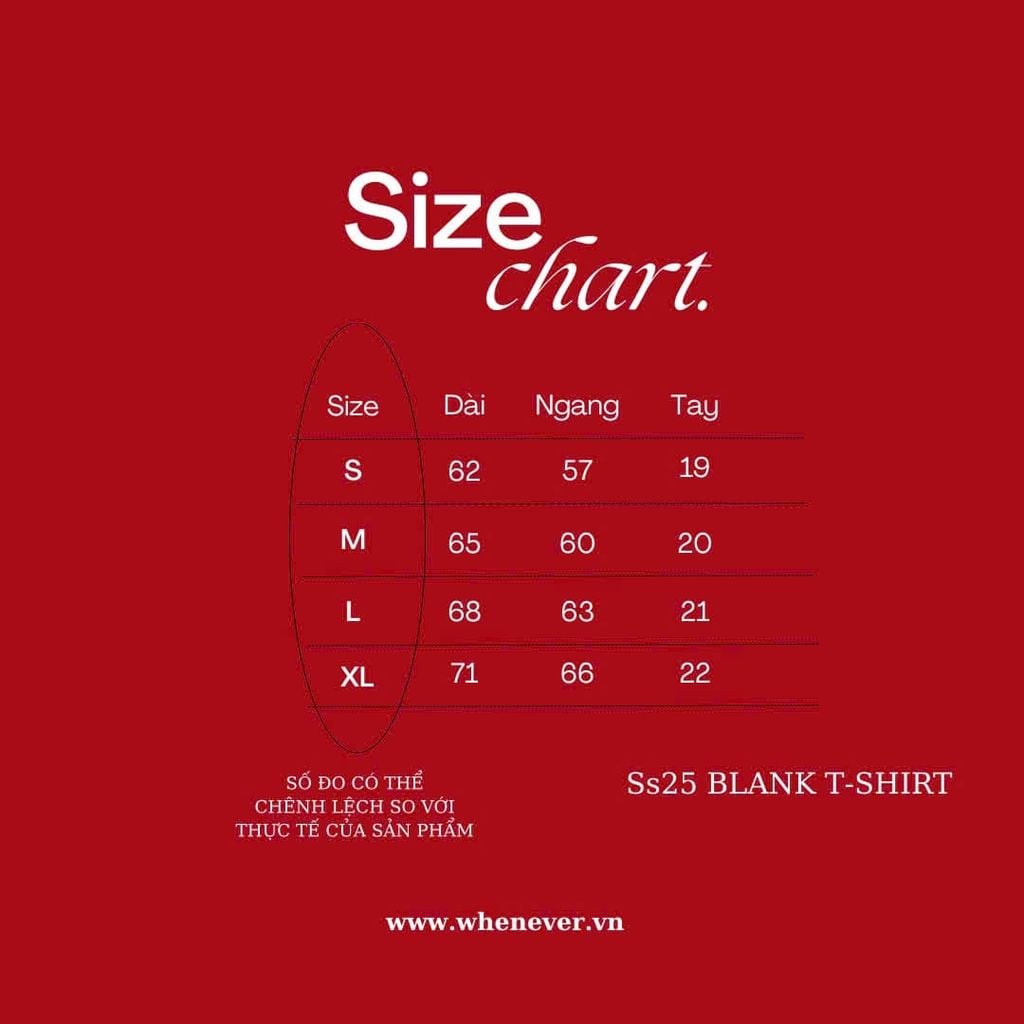 "WHENEVER" SS25 BLANK T-SHIRT / WHITE