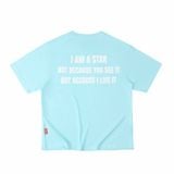 Áo "WHENEVER " STAR MANIFESTO T-SHIRT/ BABY BLUE