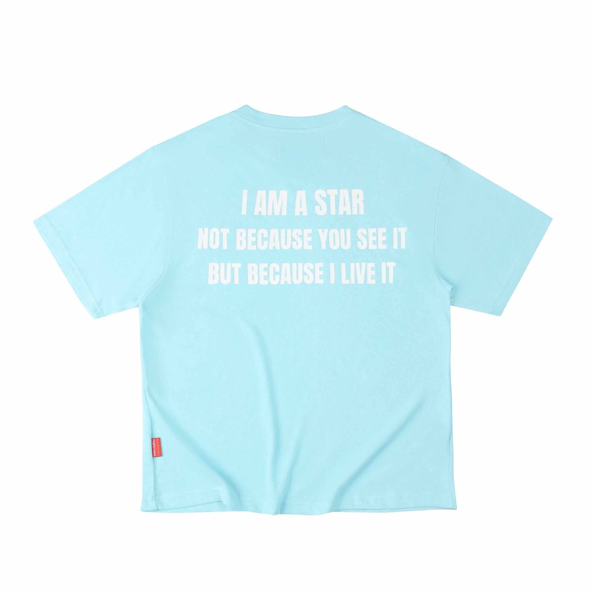 Áo "WHENEVER " STAR MANIFESTO T-SHIRT/ BABY BLUE