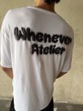 ÁO “WHENEVER” FUZZY LOGO TEE/ WHITE