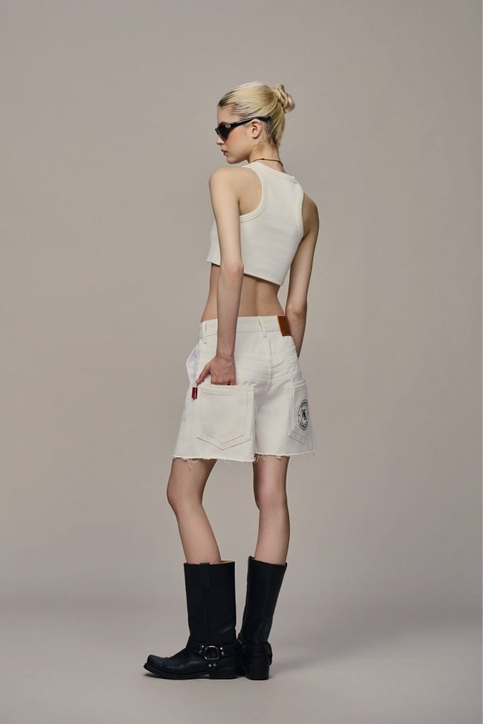 QUẦN “WHENEVER” WASHED DENIM SHORTS / WHITE