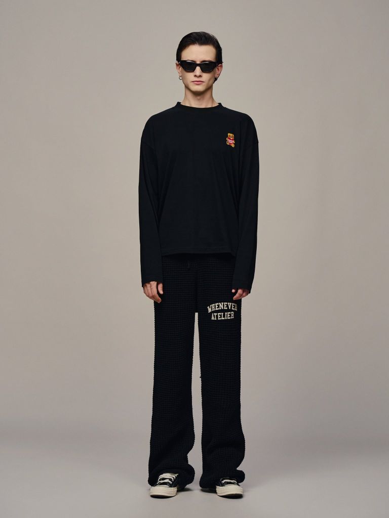 ÁO “WHENEVER” LITTLE BEAR LONGSLEEVES T-SHIRT / BLACK
