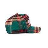 “WHENEVER” PLAID CAP / FOREST